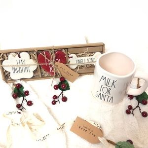 Christmas pet ornaments &HTF “Milk for Santa” mug